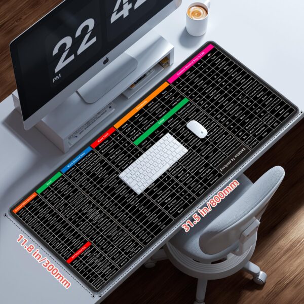 Keyboard Shortcut Mouse Pad, Office/Excel/Word/PPT Shortcuts Cheat Sheet Mat