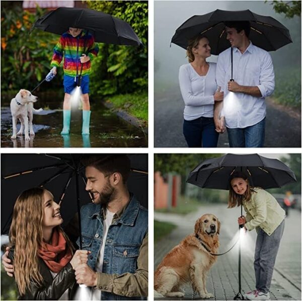 Umbrella 3 Fold With LED Light