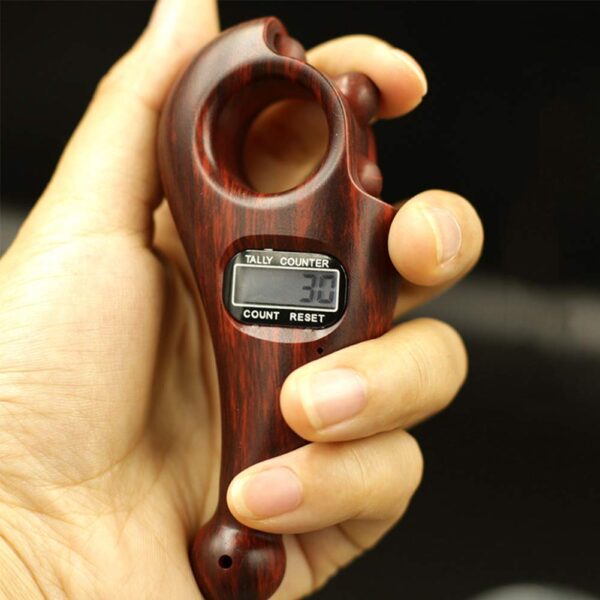 Wooden Digital Finger Counter for Prayer Beads, Pooja Meditation