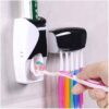 Automatic Toothpaste Dispenser with Wall Mount Toothbrush Holder