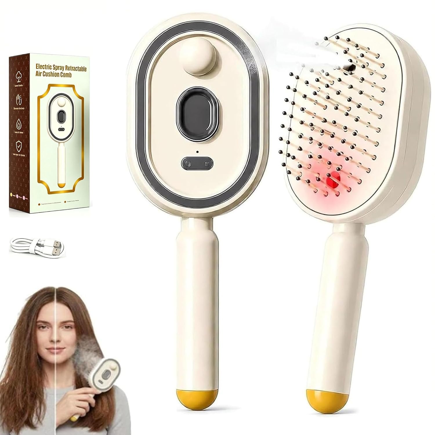 Electric Spray Air Cushion Massage Comb for Women